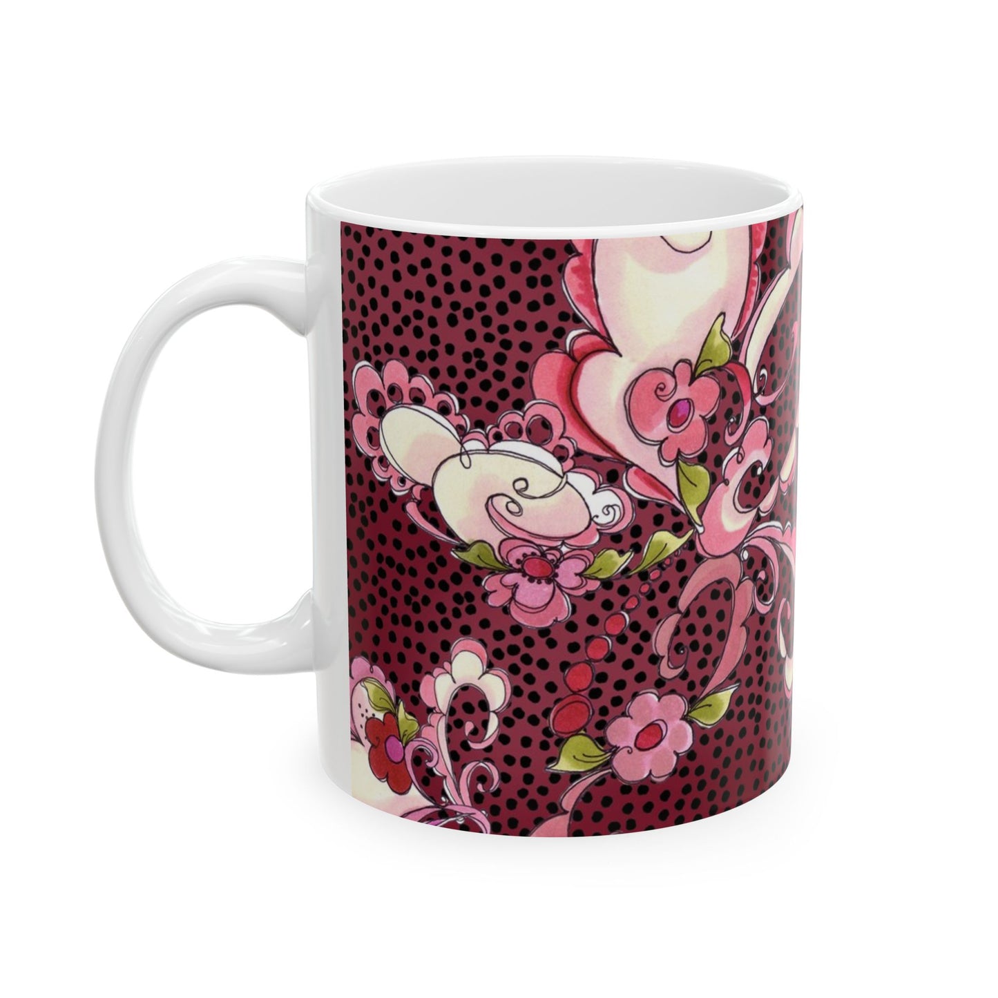 Paisley Flow Magenta Cup