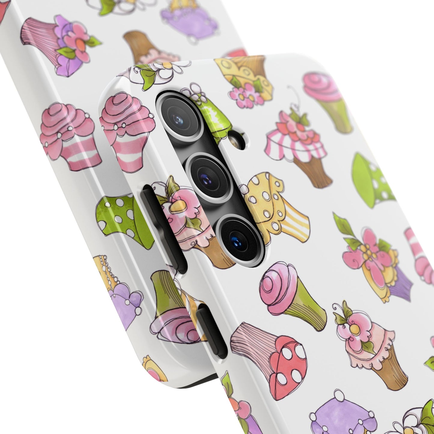 Cupcake Toss White Phone Case