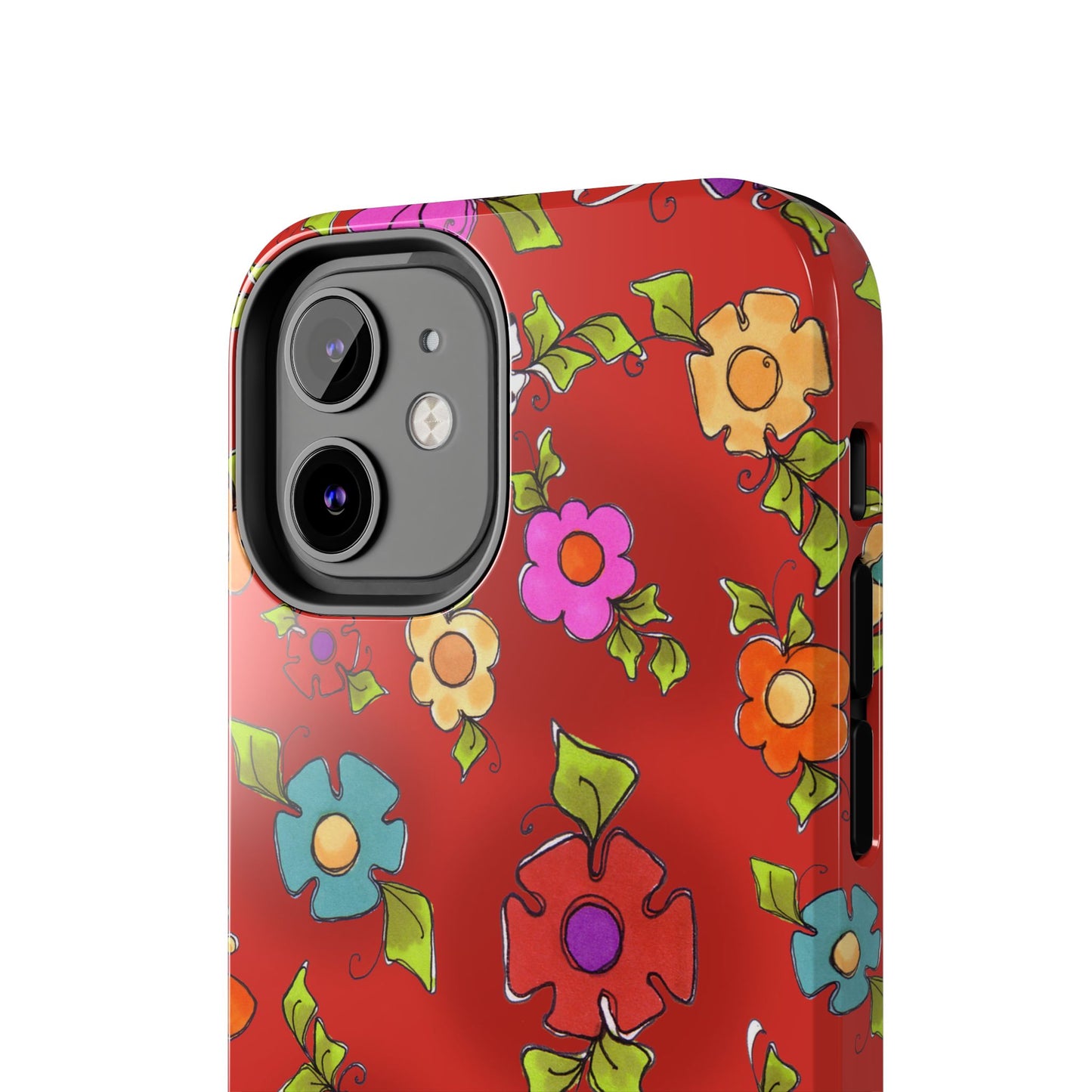 Happy Blooms Red Phone Case