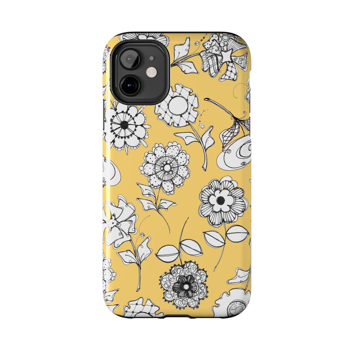 Paper Posies Yellow Phone Case