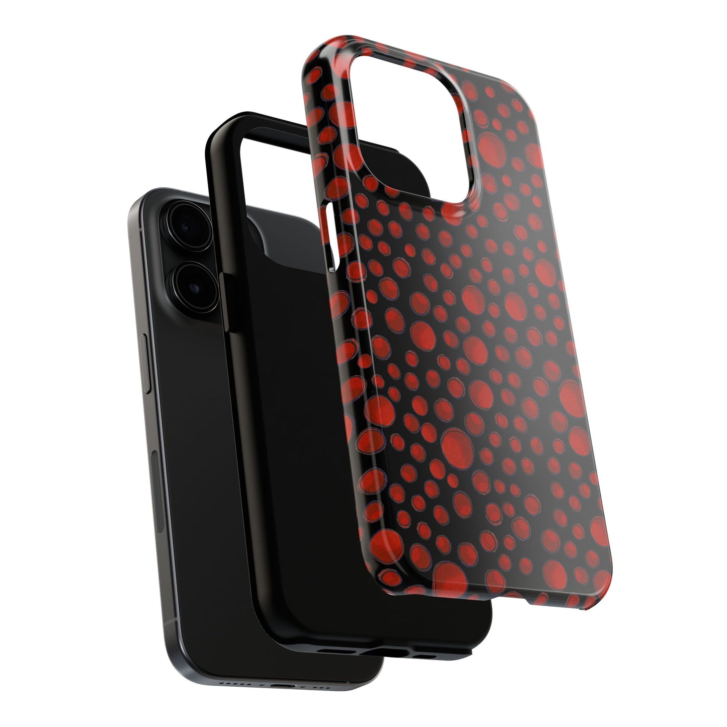 Dot Assortment Black / Red Phone Case