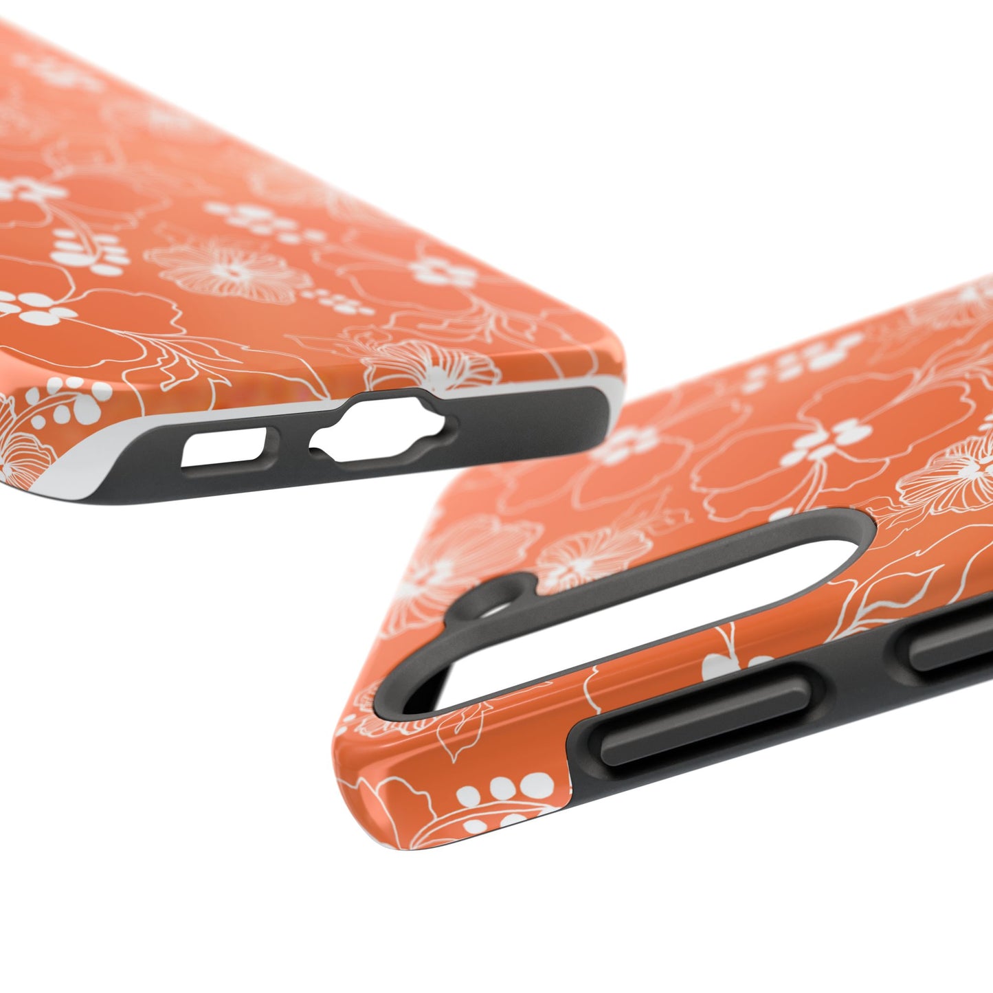 Lacey Hibiscus Coral Phone Case