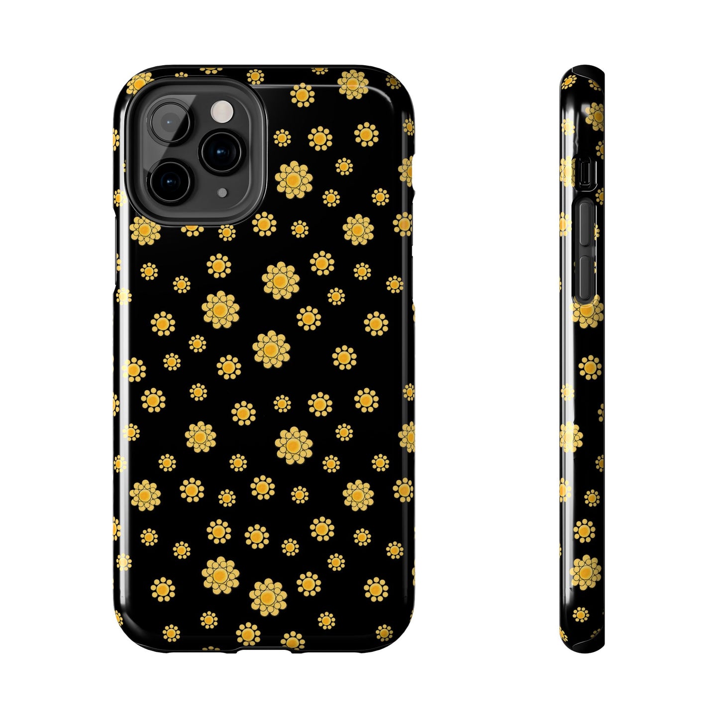 Bandana Dots Black / Yellow Phone Case