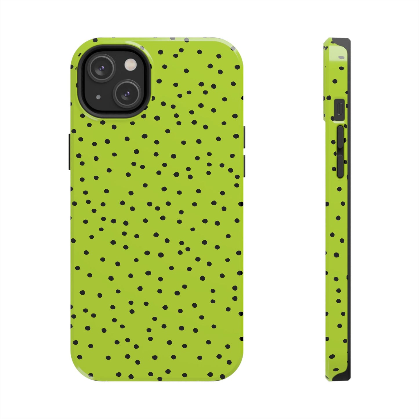 Dinky Dots Lime / Black Phone Case