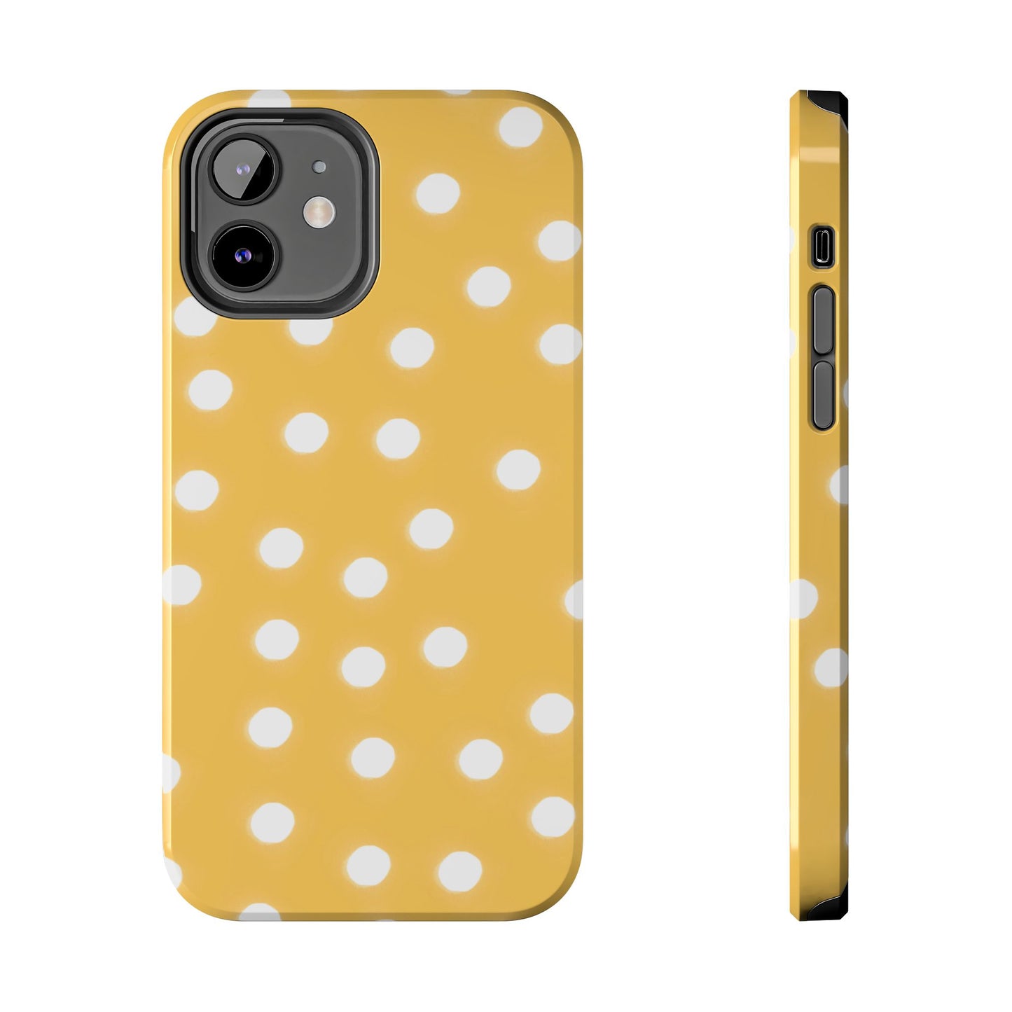 Jumbo Dots Yellow / White Phone Case