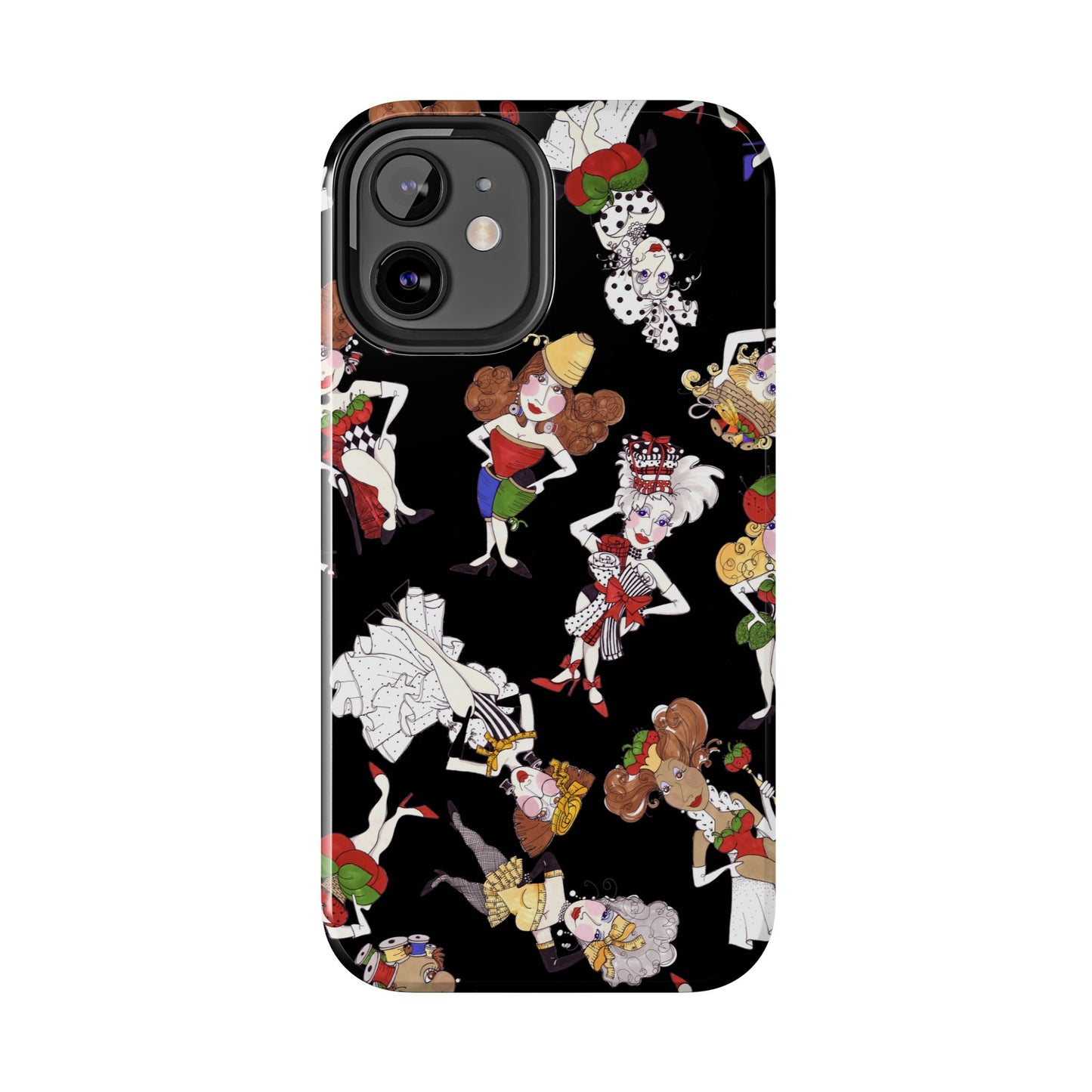 Sew Tossed Black Phone Case