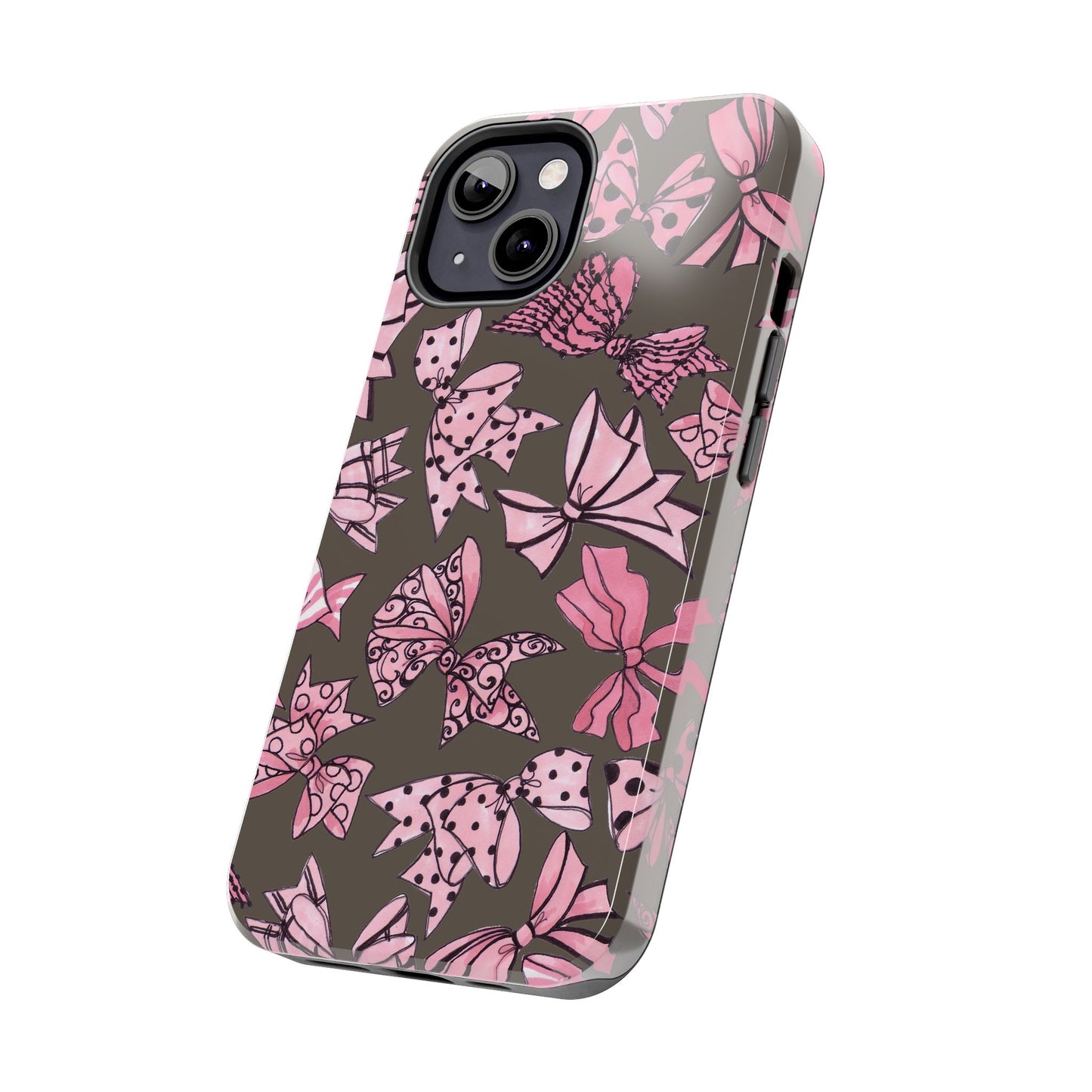 Blushing Bows Mocha Phone Case