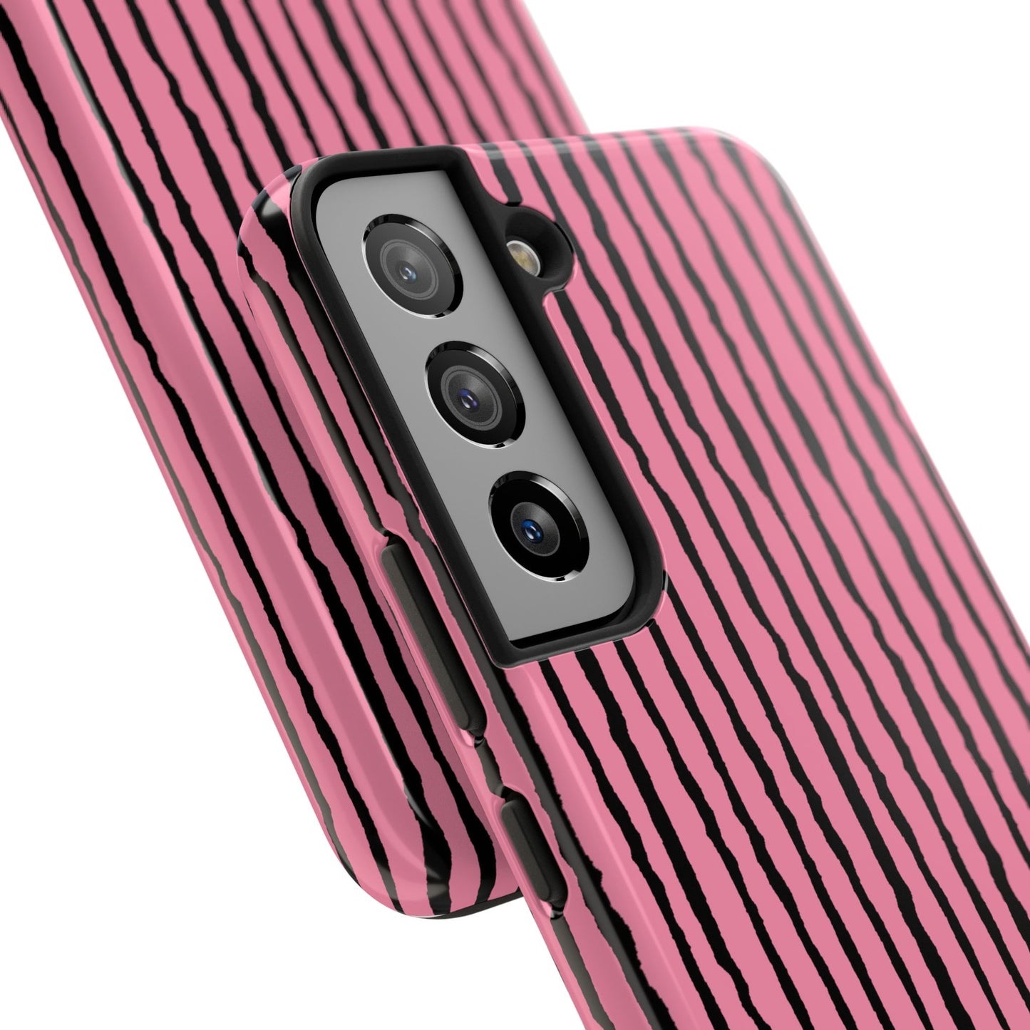 Sorta Stripe Pink / Black Phone Case