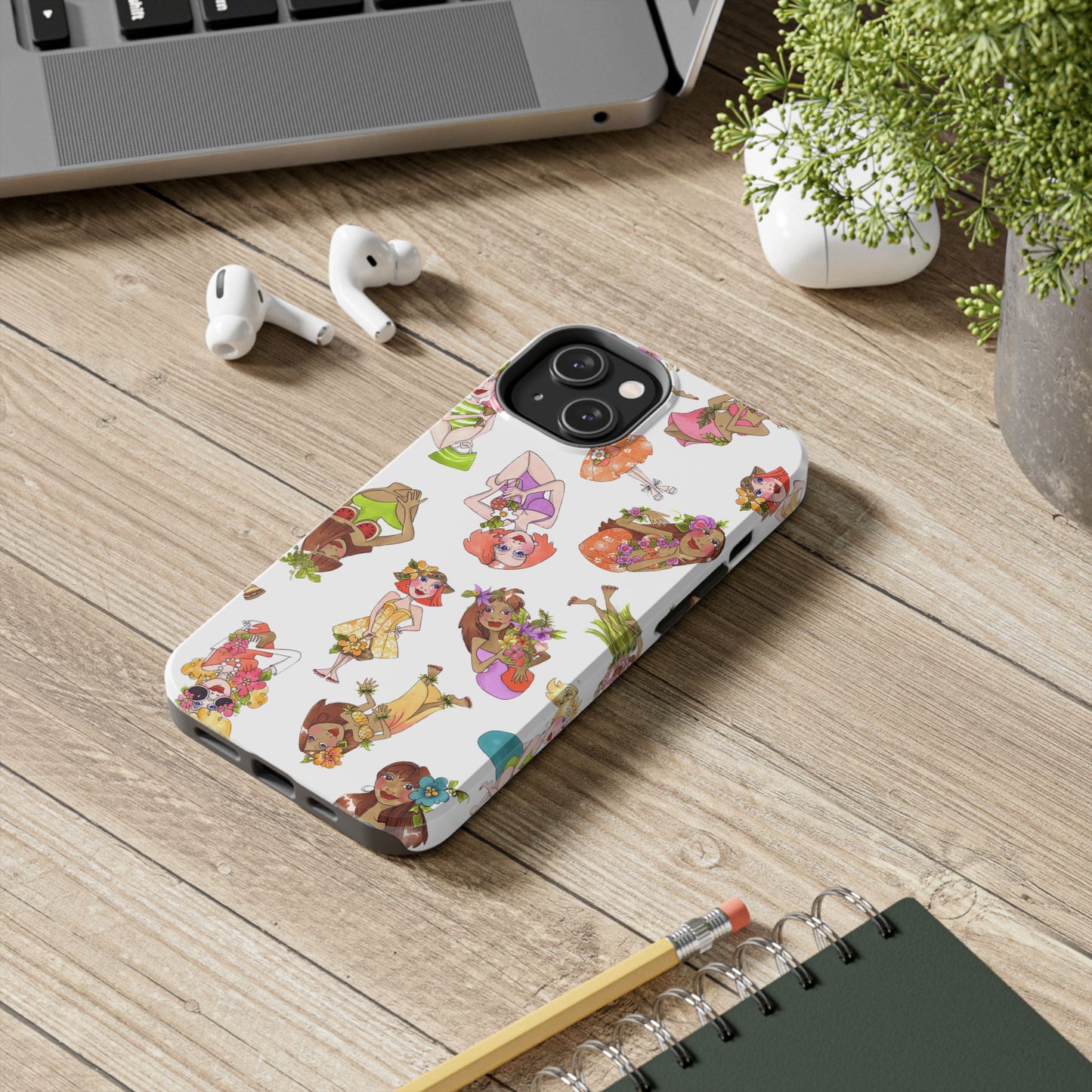 Island Toss White Phone Case