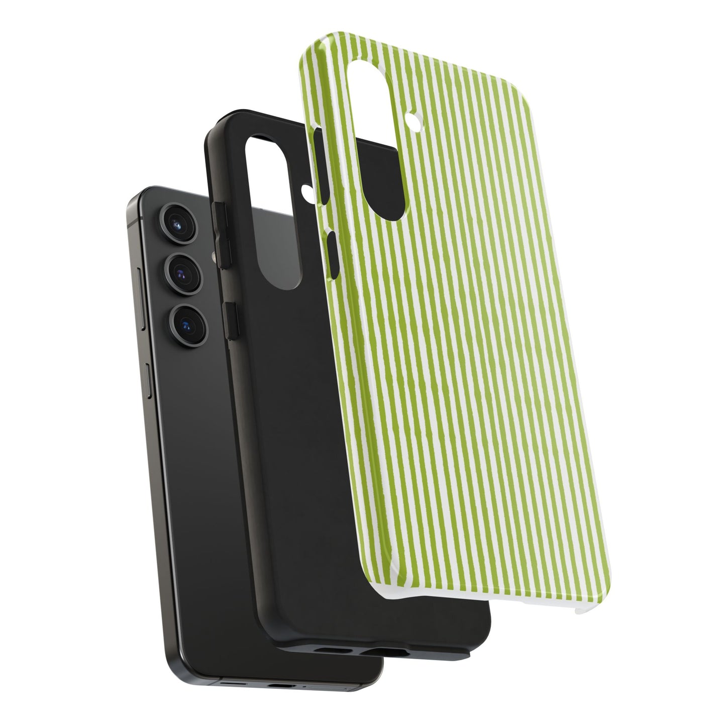 Lazy Stripe Green / White Phone Case