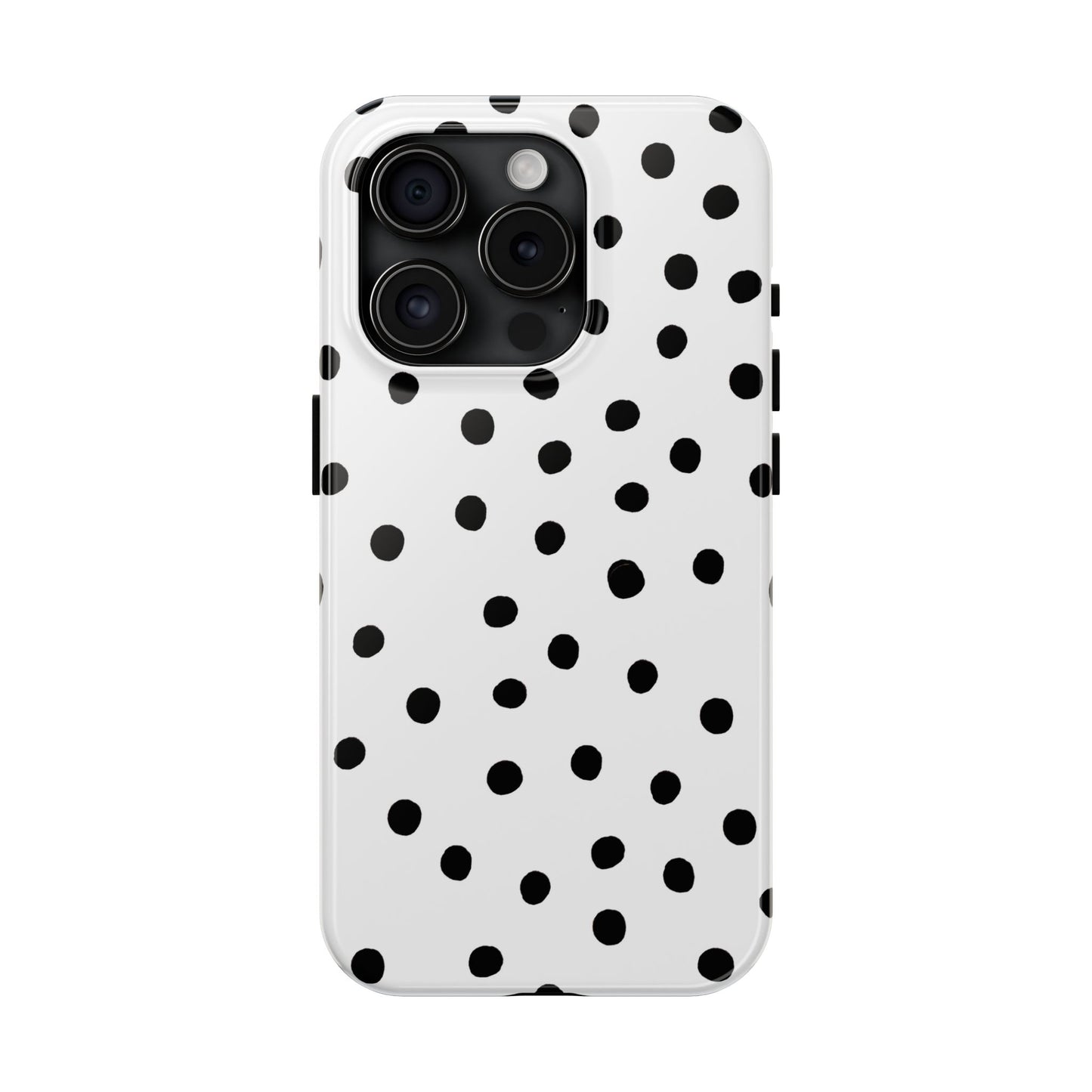 Dot White / Black Phone Case