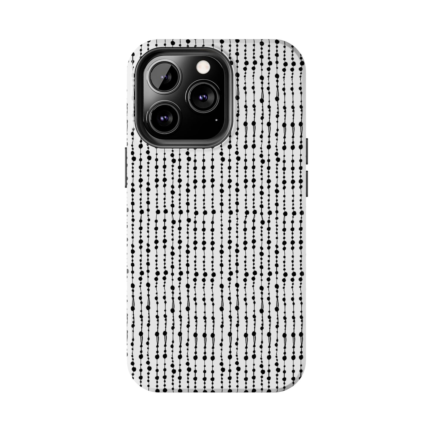 Beaded Curtain White / Black Phone Case
