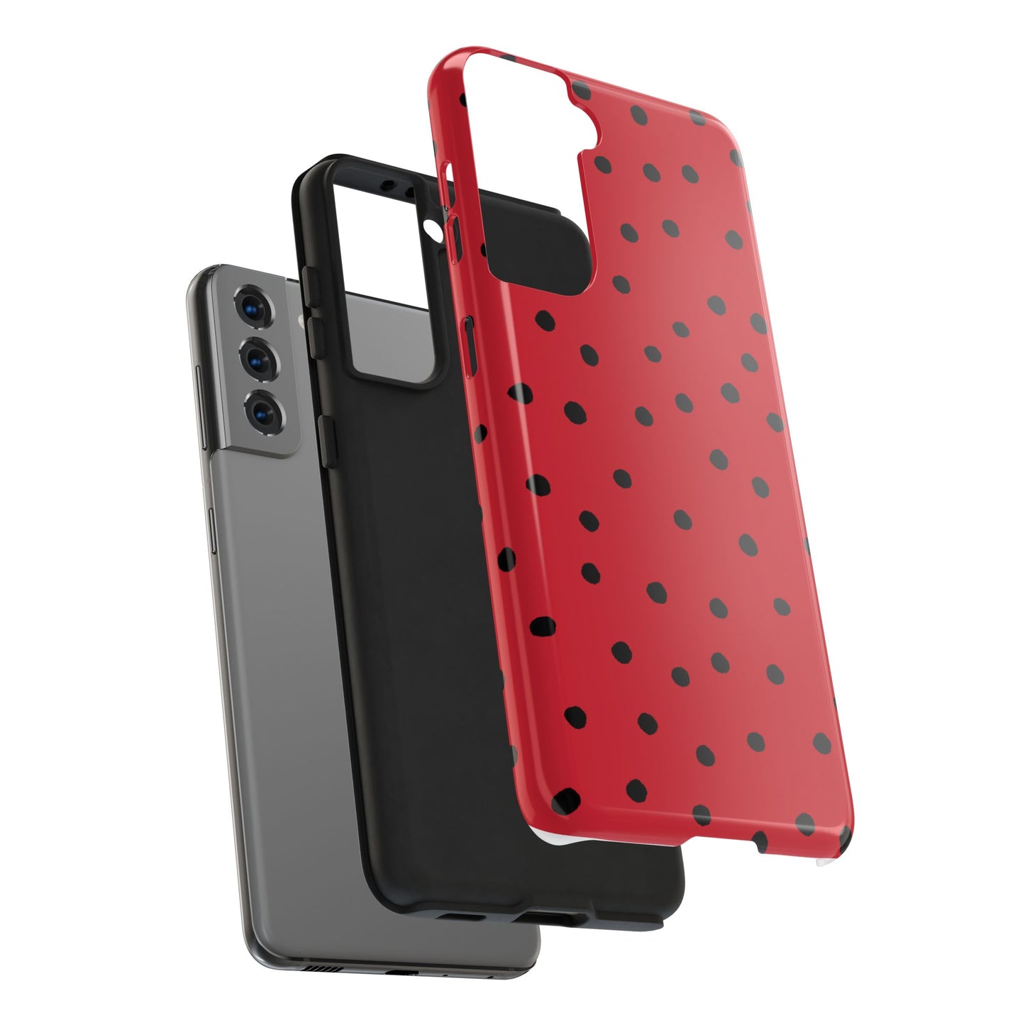 Dinky Dots Red / Black Phone Case