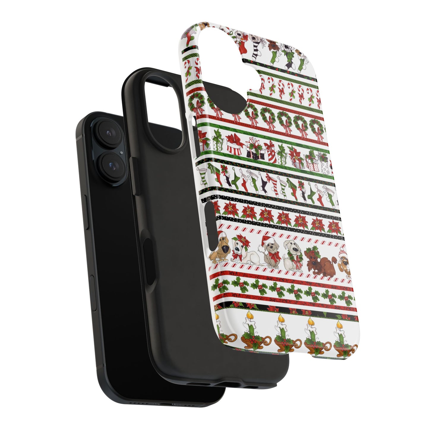 Holiday Borders White Phone Case