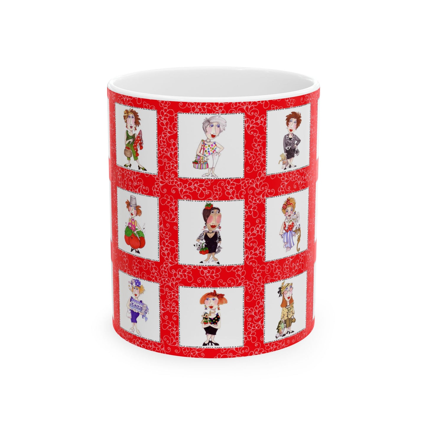 Sewphisticates Red / White Cup