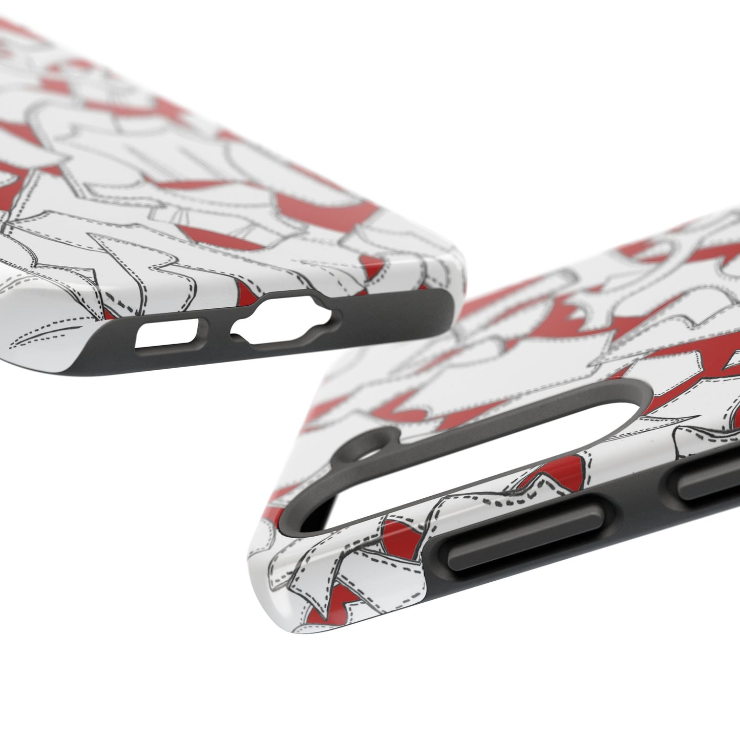 Pattern Pieces Red Phone Case