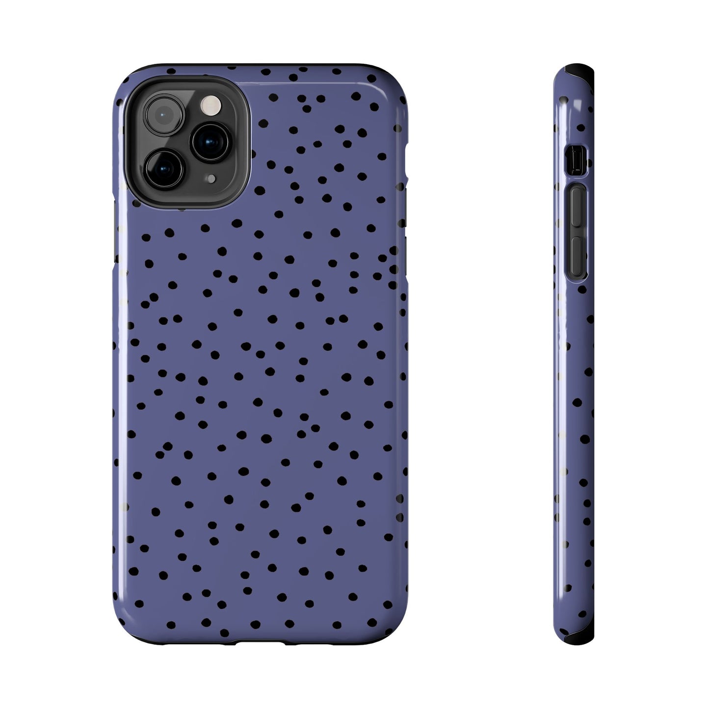 Dinky Dots Blue / Black Phone Case