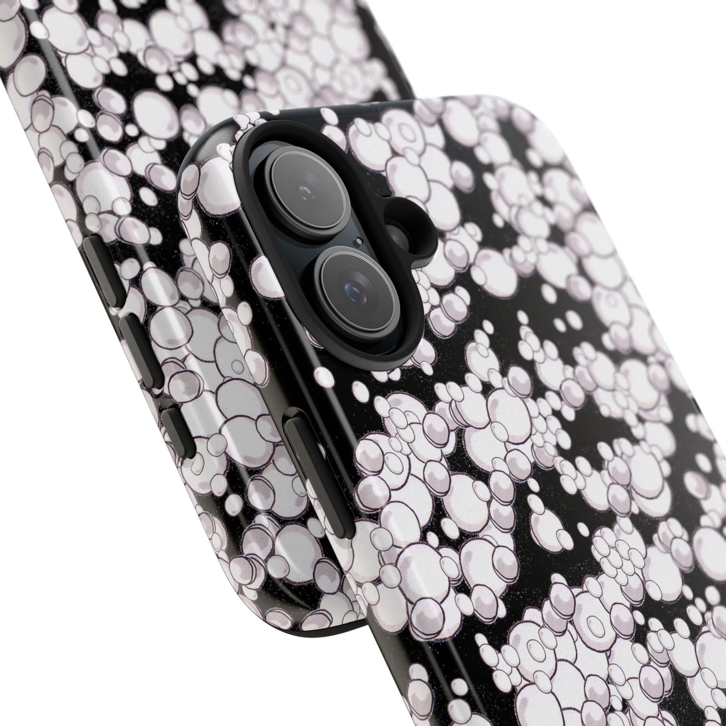 Bubble Dots Black Phone Case