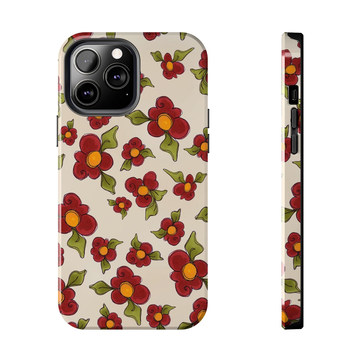 Chili Pepper Daisies Phone Case