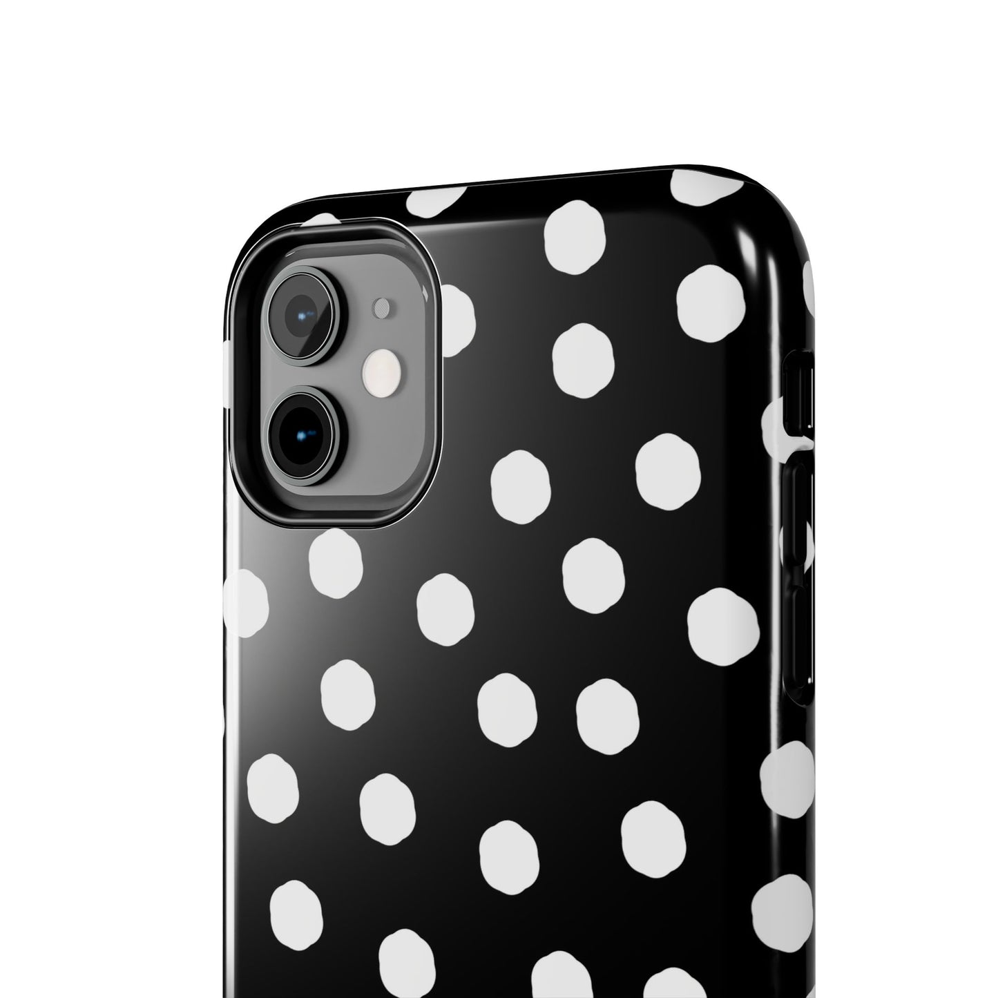 Jumbo Dots Black / White Phone Case