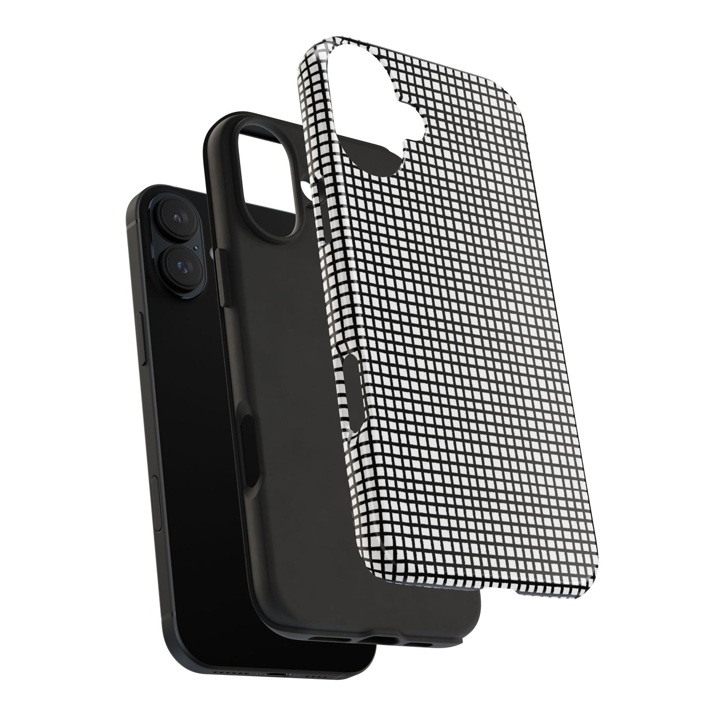 Gingham Black / White Phone Case