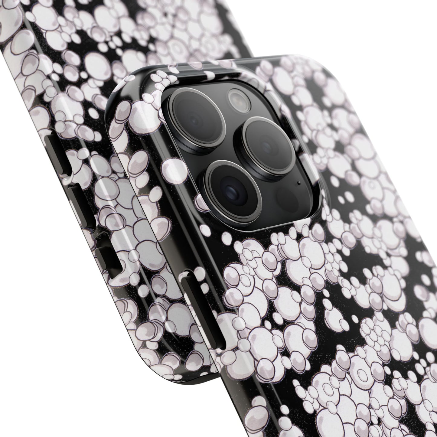 Bubble Dots Black Phone Case