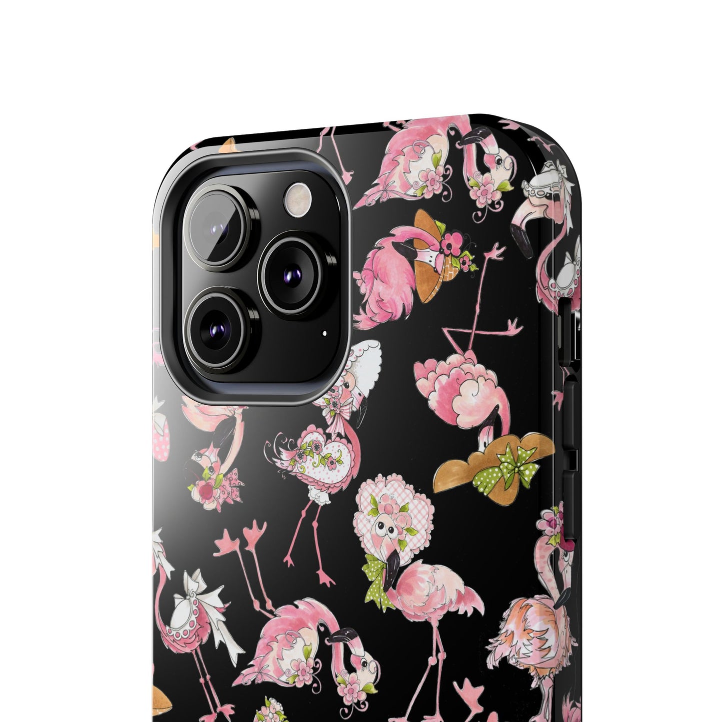 Tossed Flams Black Phone Case