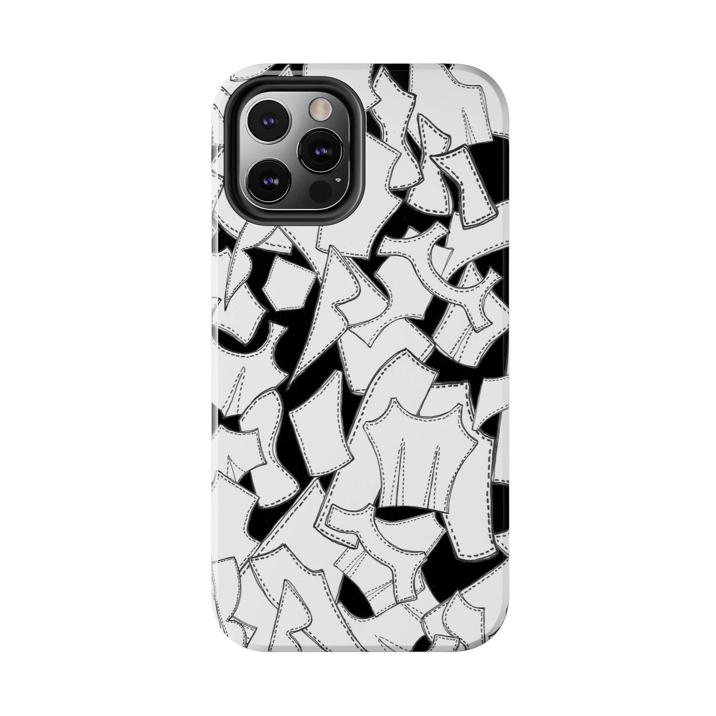 Pattern Pieces Black Phone Case