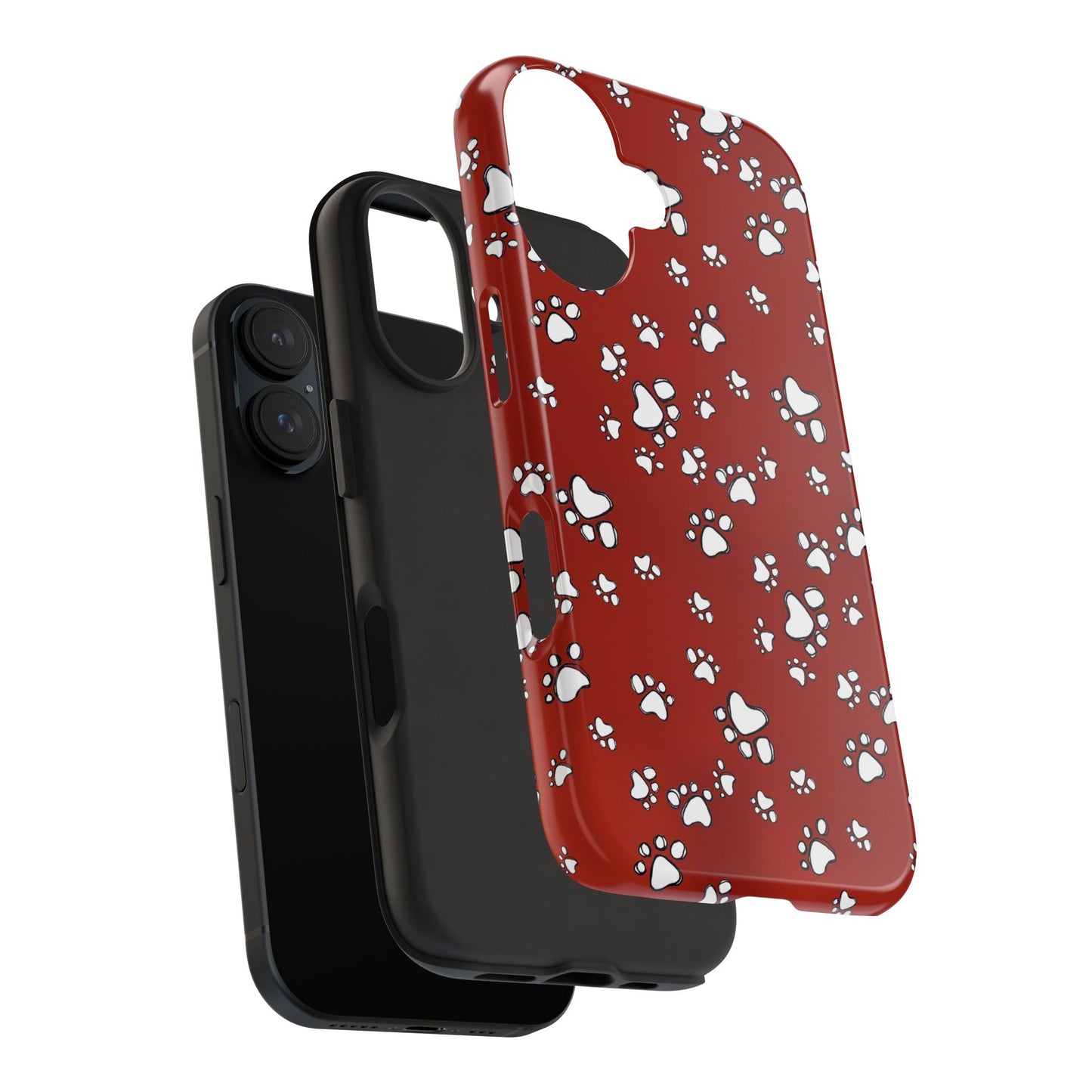 Paw Flakes Red Phone Case