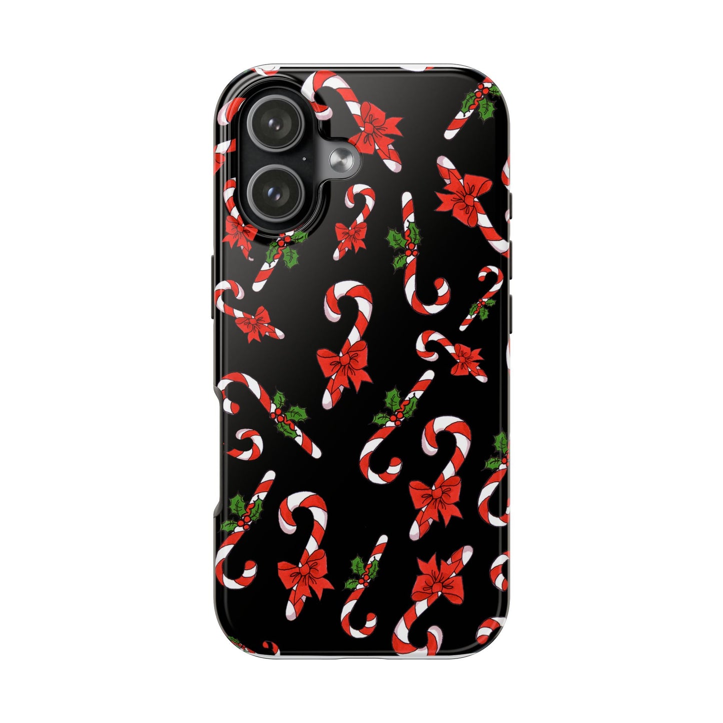 Candy Cane Crowd Black Phone Case
