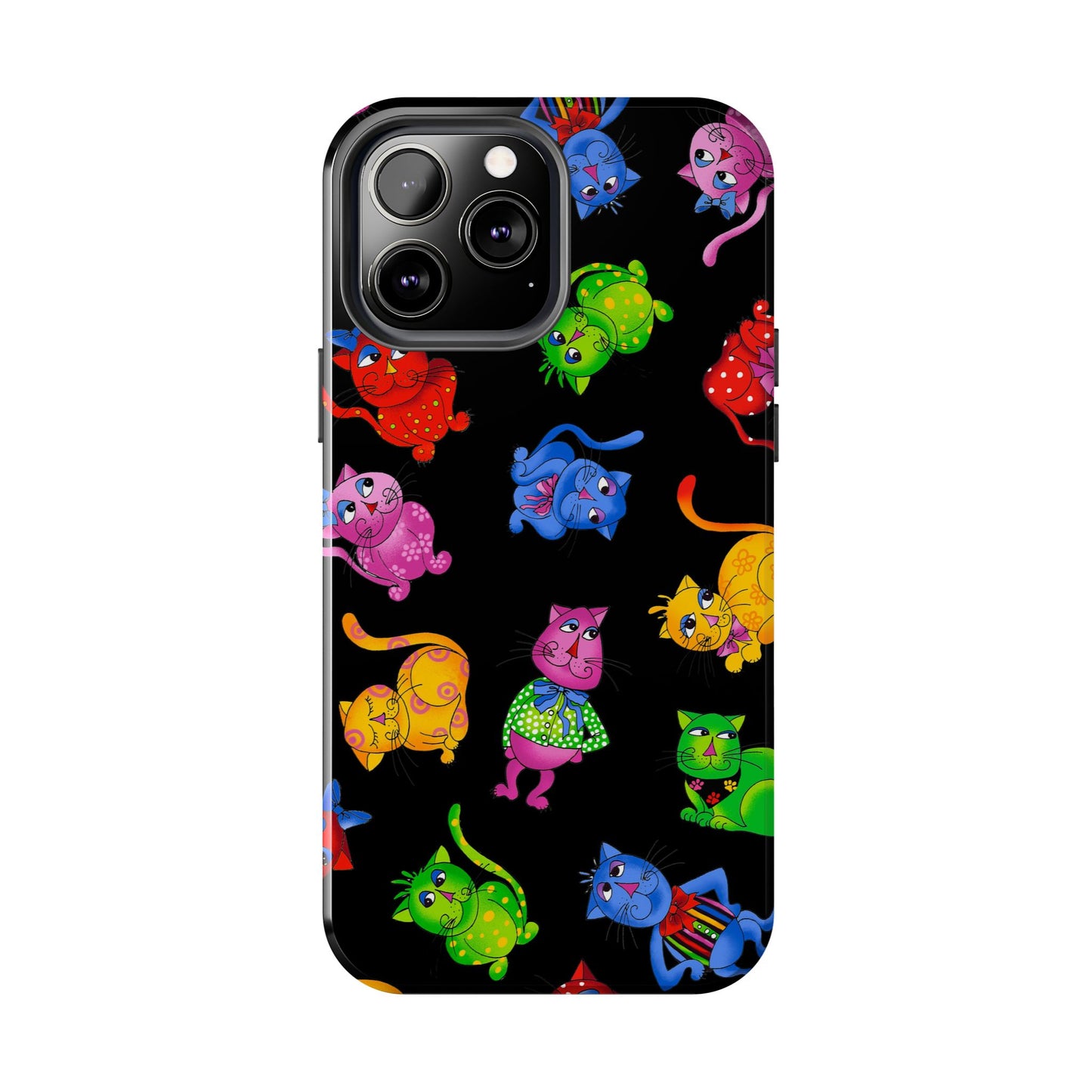 Tossed Cool Cats Black Phone Case
