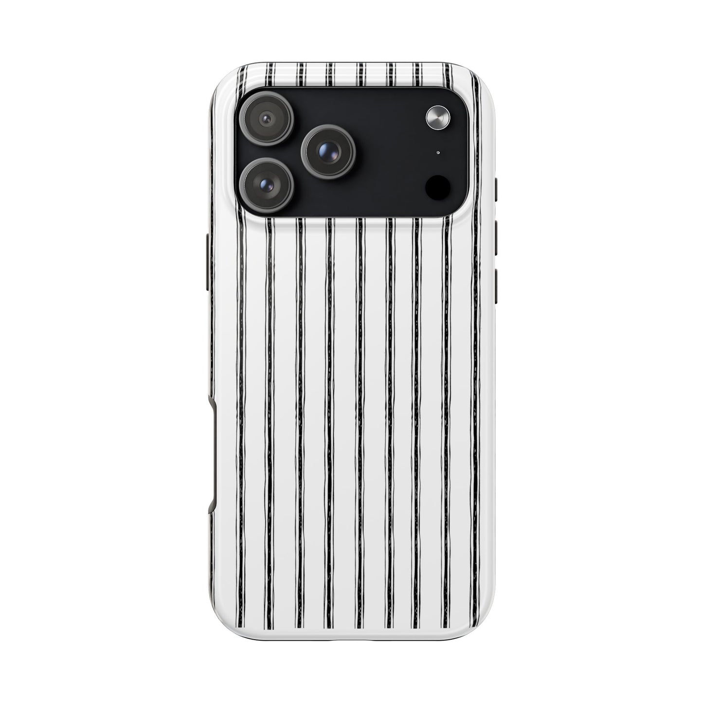 Napkin Stripe White / Black Phone Case