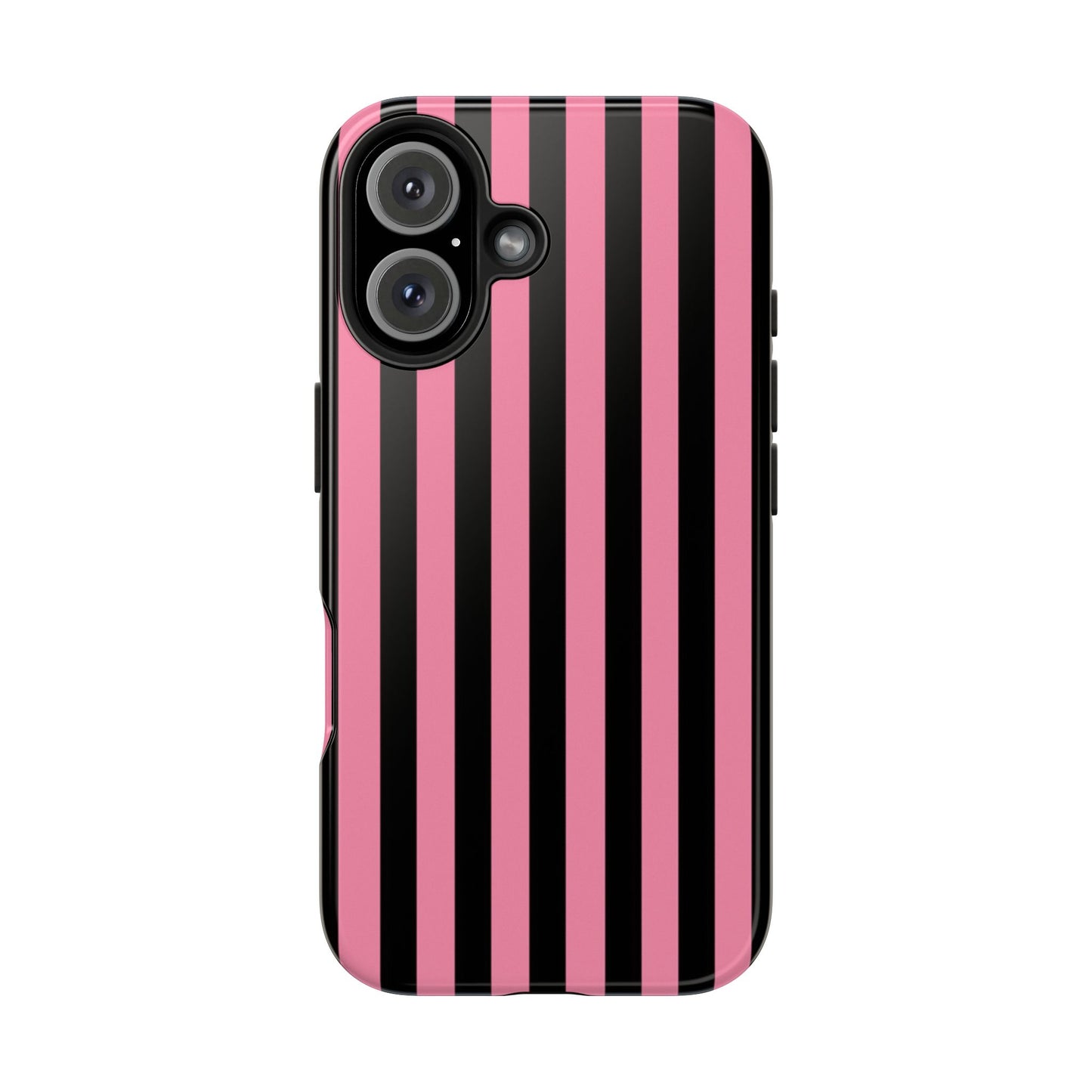 Vertical Stripe Pink / Black Phone Case