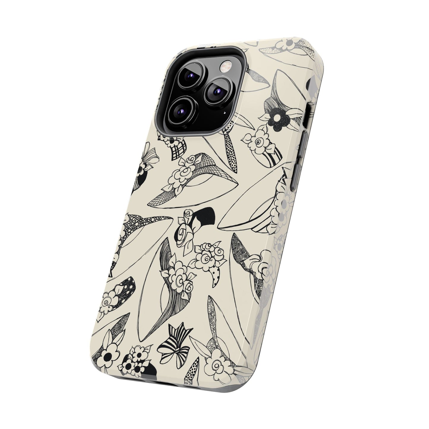 Millinery Ivory / Black Phone Case