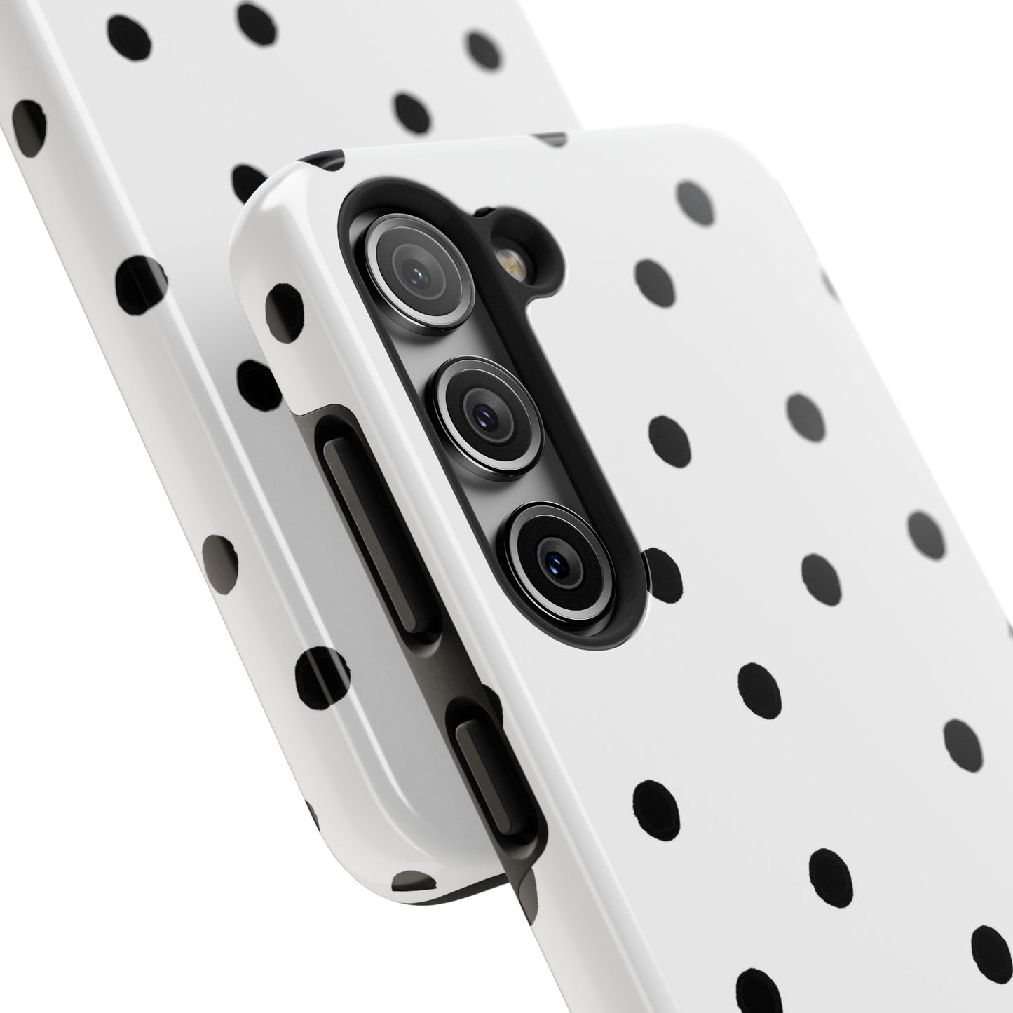 Space Dots White / Black Phone Case