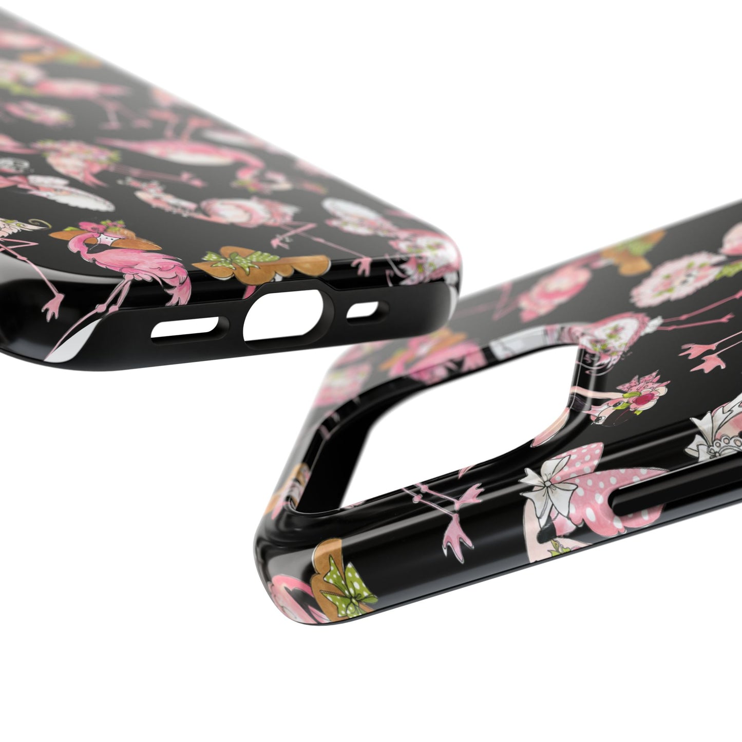 Tossed Flams Black Phone Case