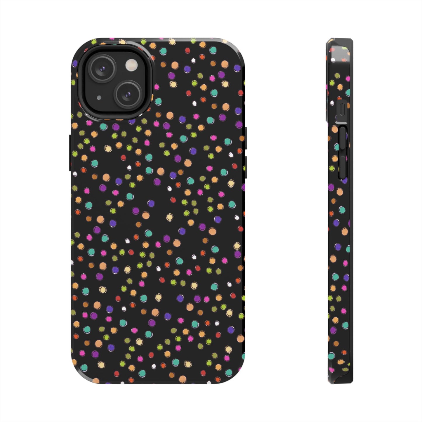 Dog Dots Black Phone Case