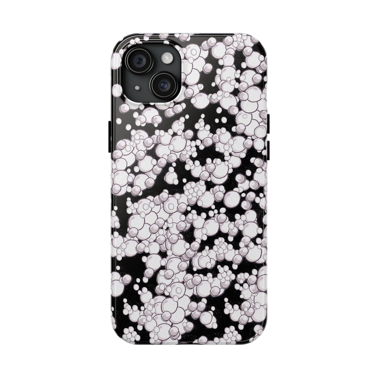 Bubble Dots Black Phone Case