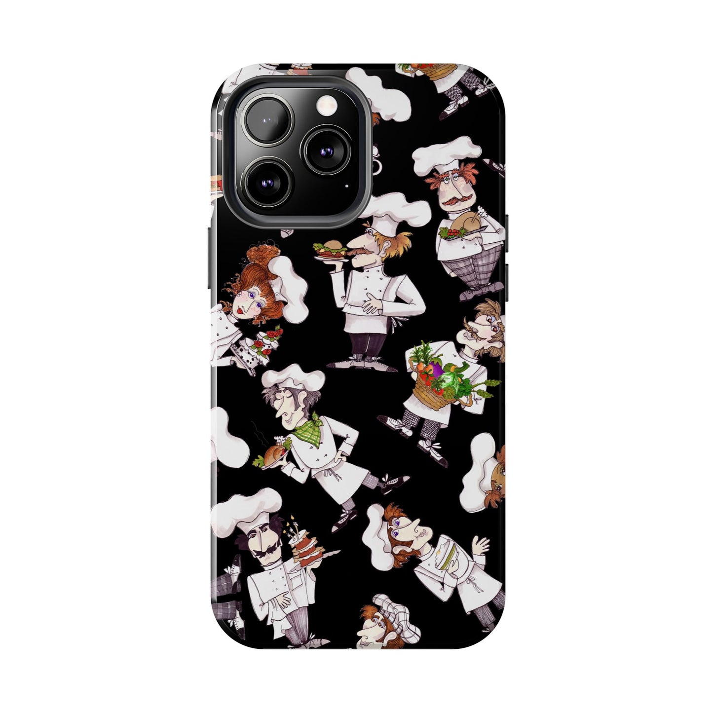 Tossed Chefs Black Phone Case