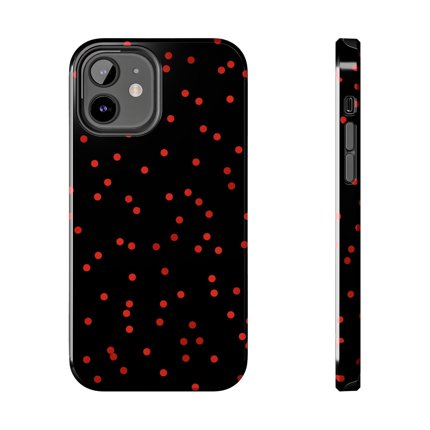 Space Dots Black / Red Phone Case