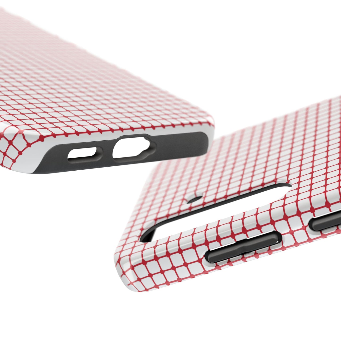 Dot Grid White / Red Phone Case