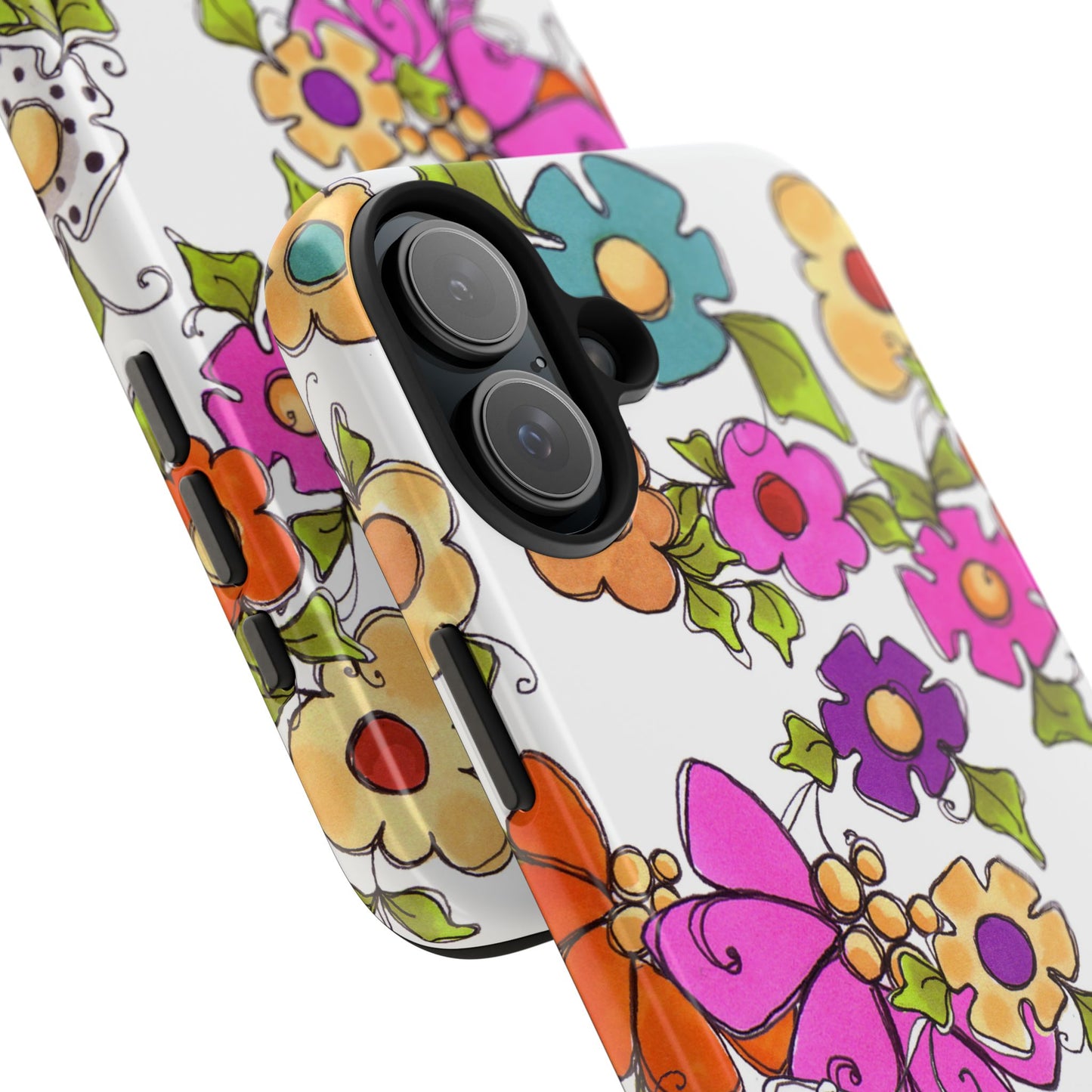 Happy Blooms White Phone Case