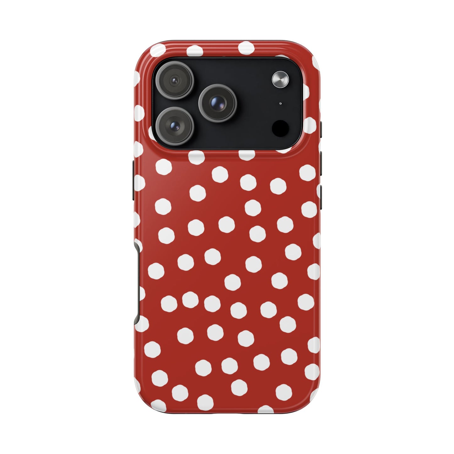Jumbo Dots Red / White Phone Case