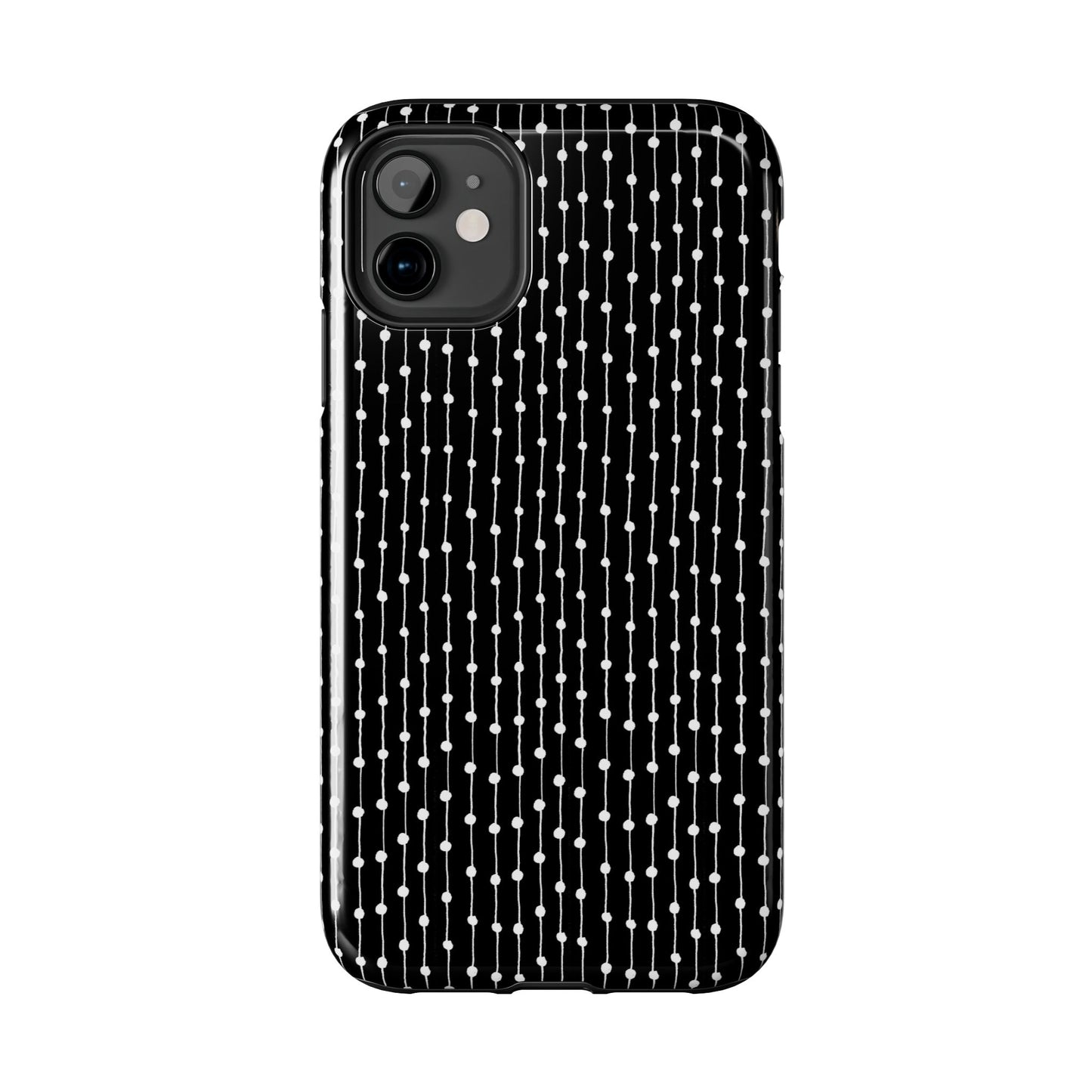 Pin Stripe Black / White Phone Case