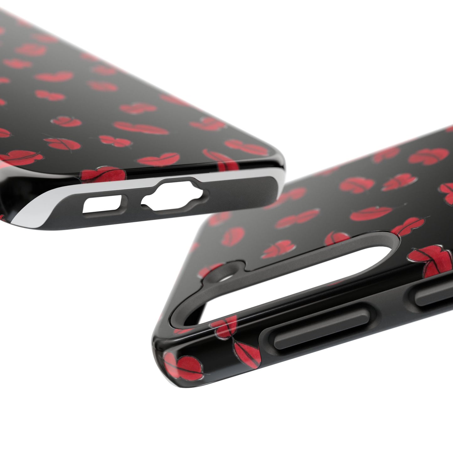 Lotsa Lips Black Phone Case