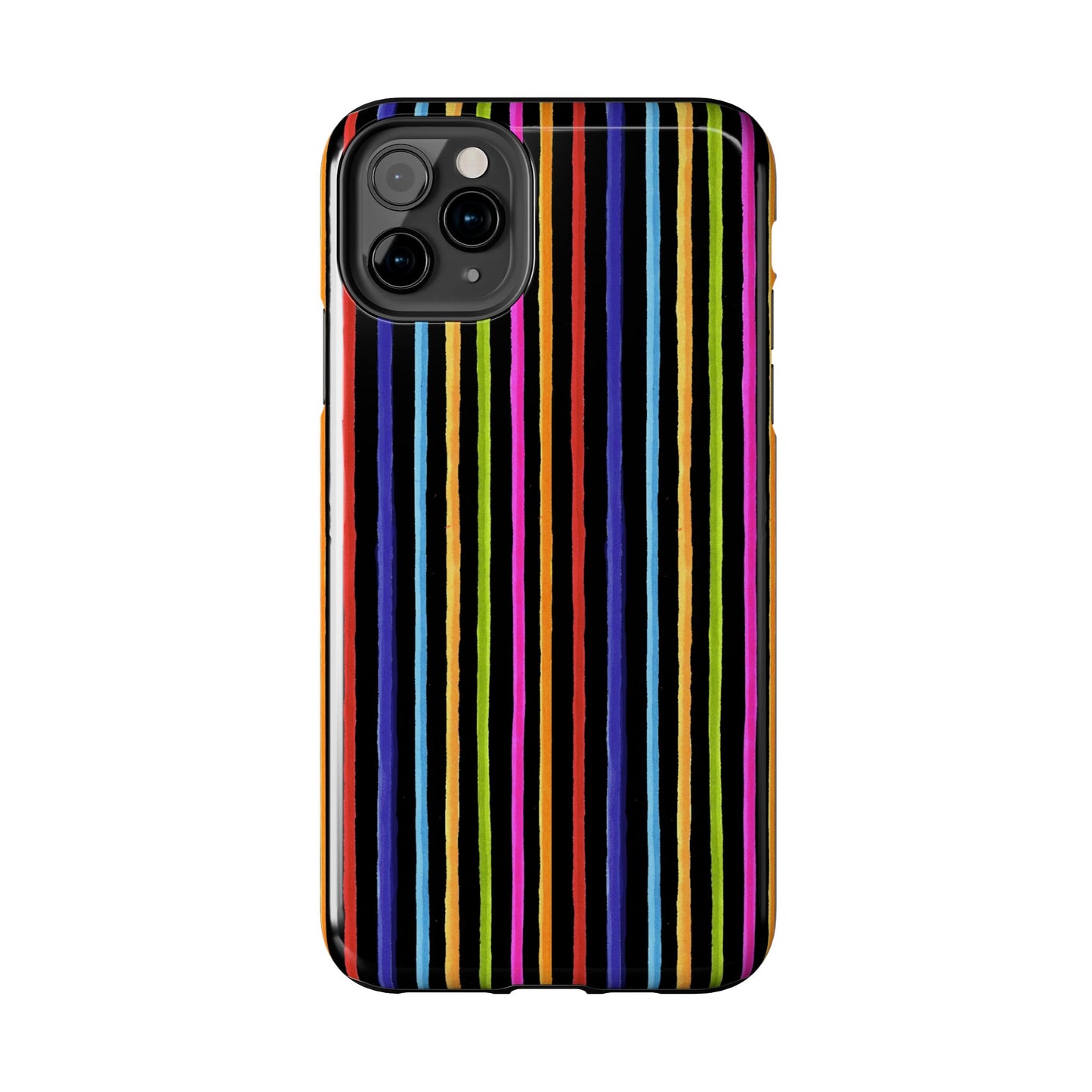 Happy Stripe Black Phone Case