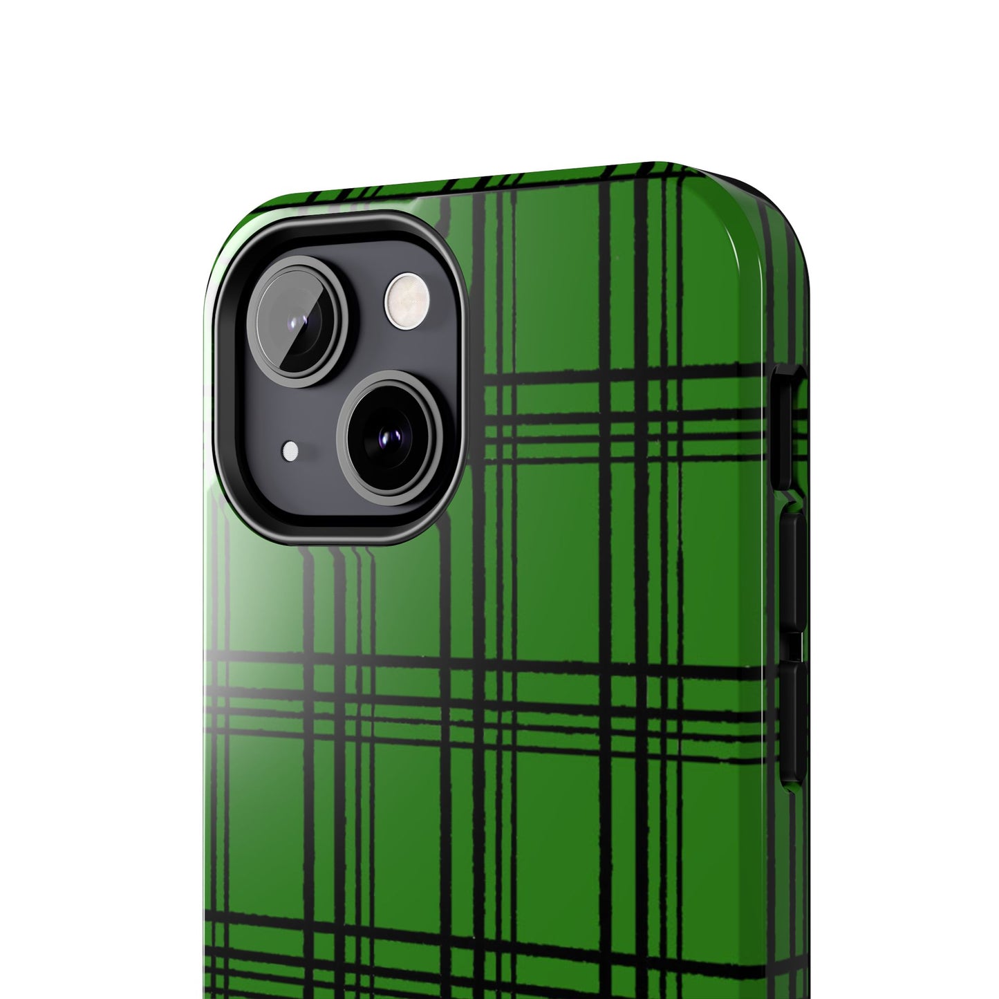 Glad Plaid Green / Black Phone Case