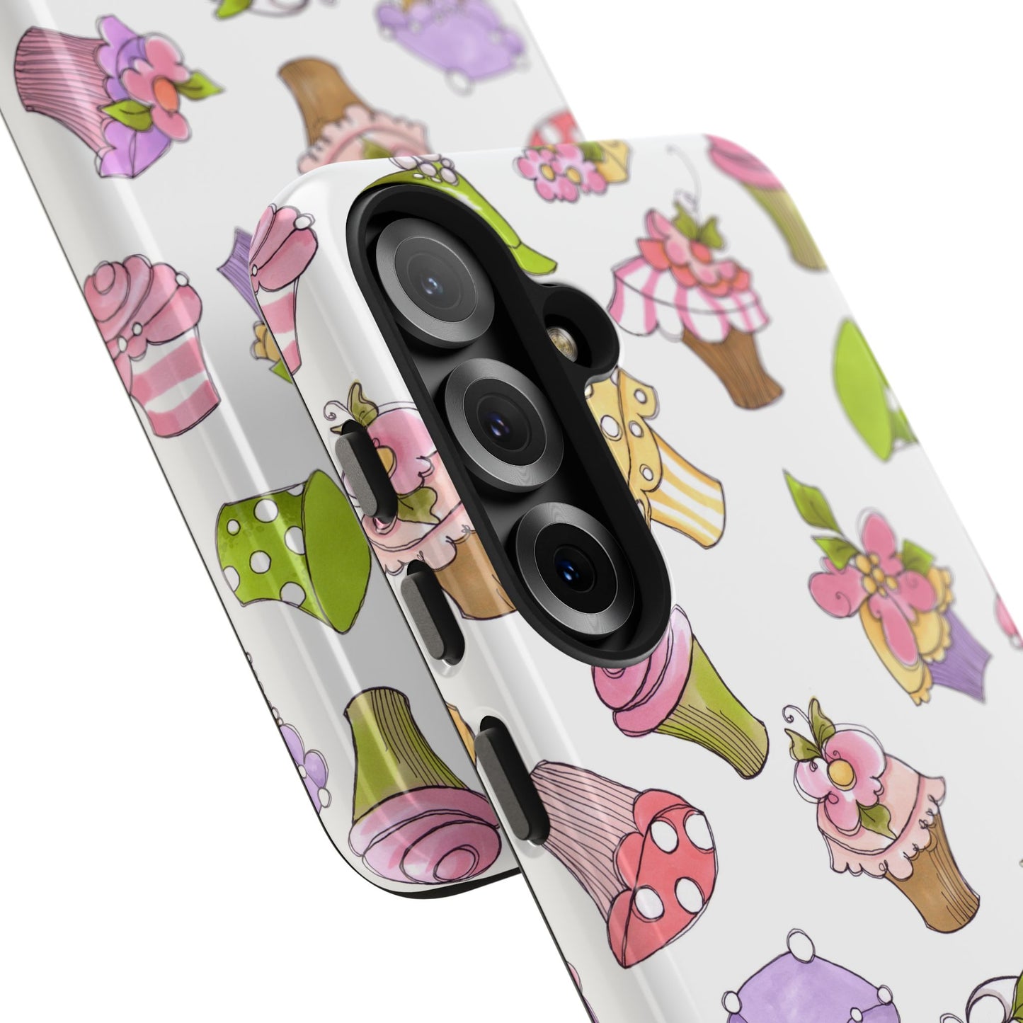 Cupcake Toss White Phone Case