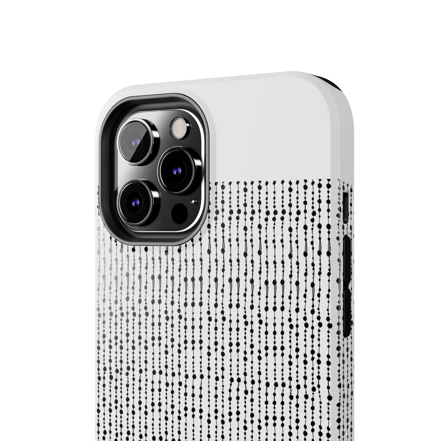 Beaded Curtain White / Black Phone Case