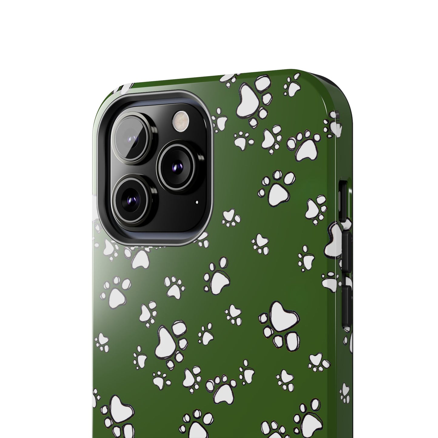 Paw Flakes Green Phone Case